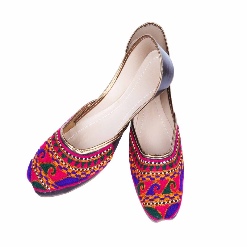 Multicolored embraided Ladies Khusa