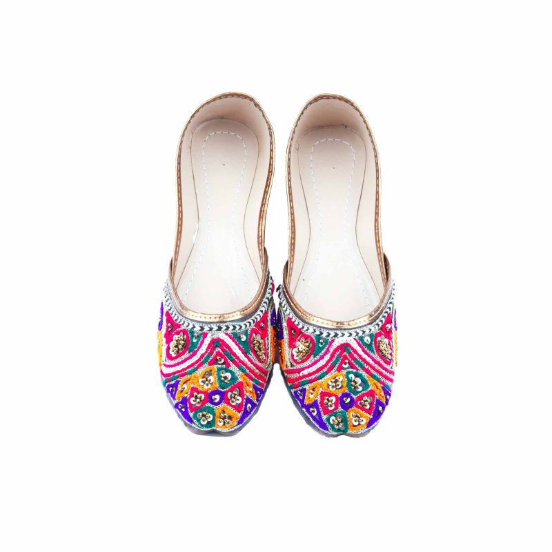 Multicolored embraided Ladies Khusa - Image 2