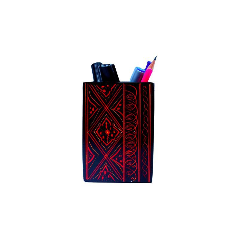 Wooden Hand Painted Pen Holder