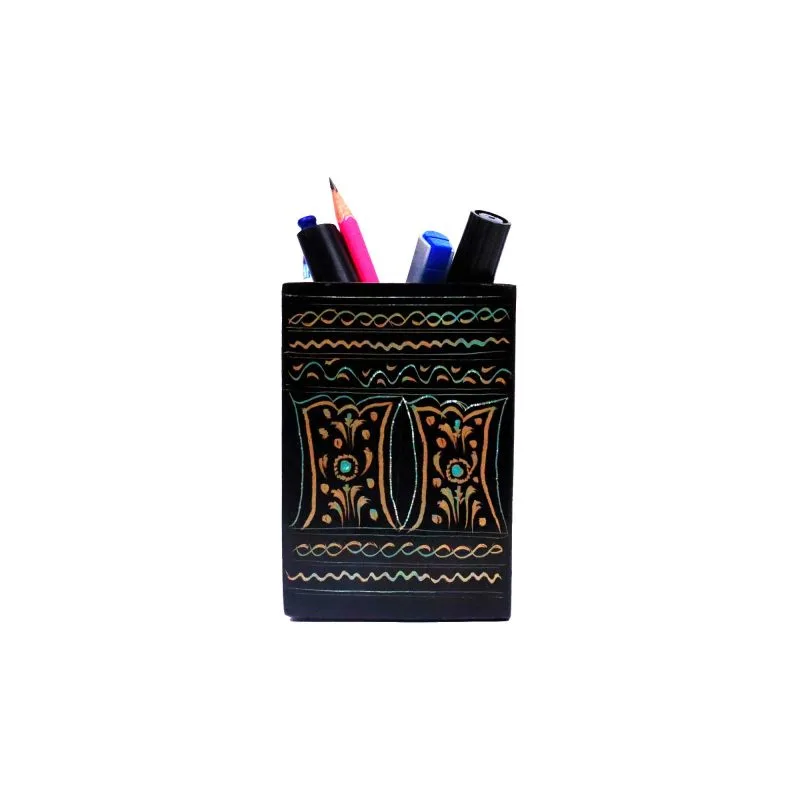 Wooden Hand Painted Pen Holder