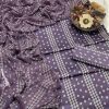 Chunri Printed 3pc Linen Unstitched Suit-SCS-36