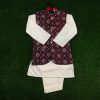 Kurta Shalwar with Ajrak Waistcoat (01-04 Years) Kurta Shalwar with Ajrak Waistcoat (05-13 Years)