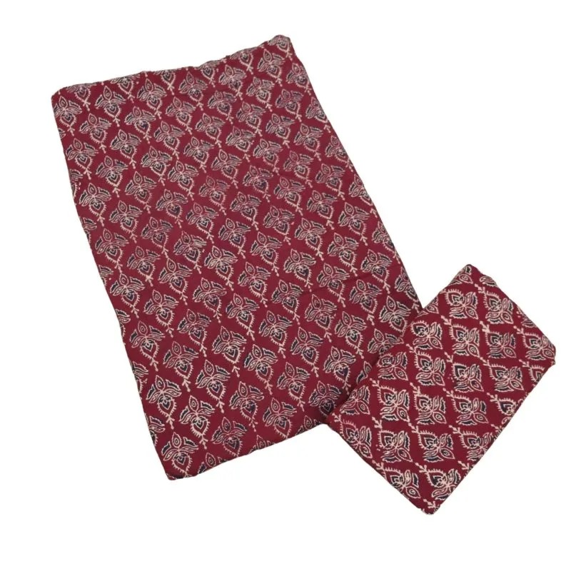 Natural Dyed Block Printed 2pc Suit-D14