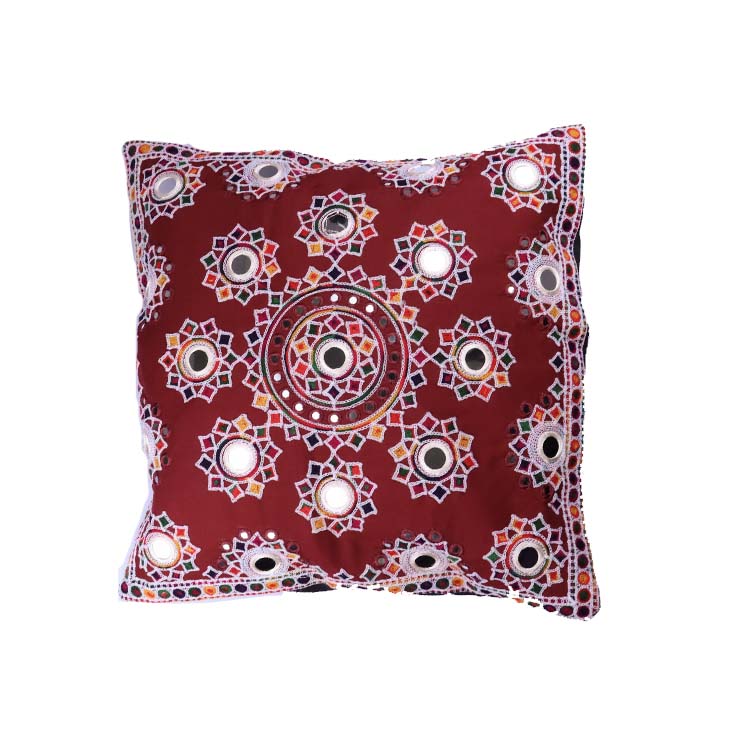 Black Embroidered 5 Pieces Cushion Covers-N-2 Black Embroidered 5 Pieces Cushion Covers-N-2
