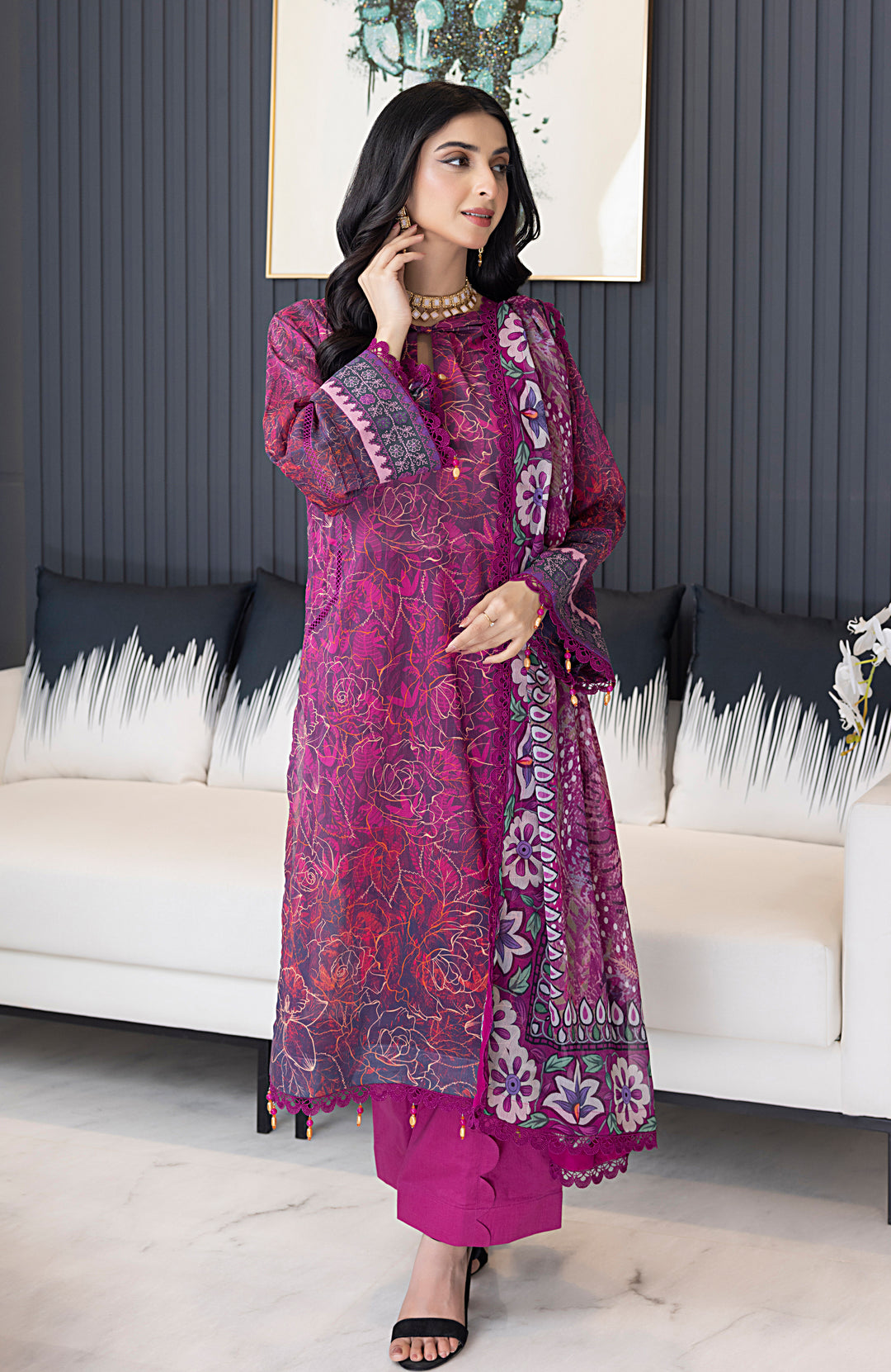 Digital Print Lawn 3pc Suit-CDC-V4-24-09 Digital Print Lawn 3pc Suit-CDC-V4-24-09 - Image 3
