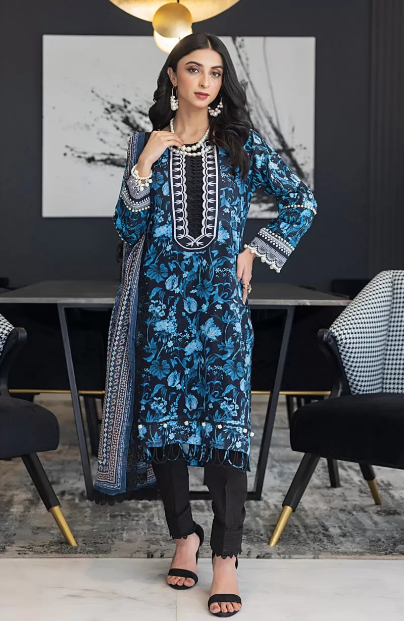 Digital Print Lawn 3pc Suit-CDC-V4-24-09