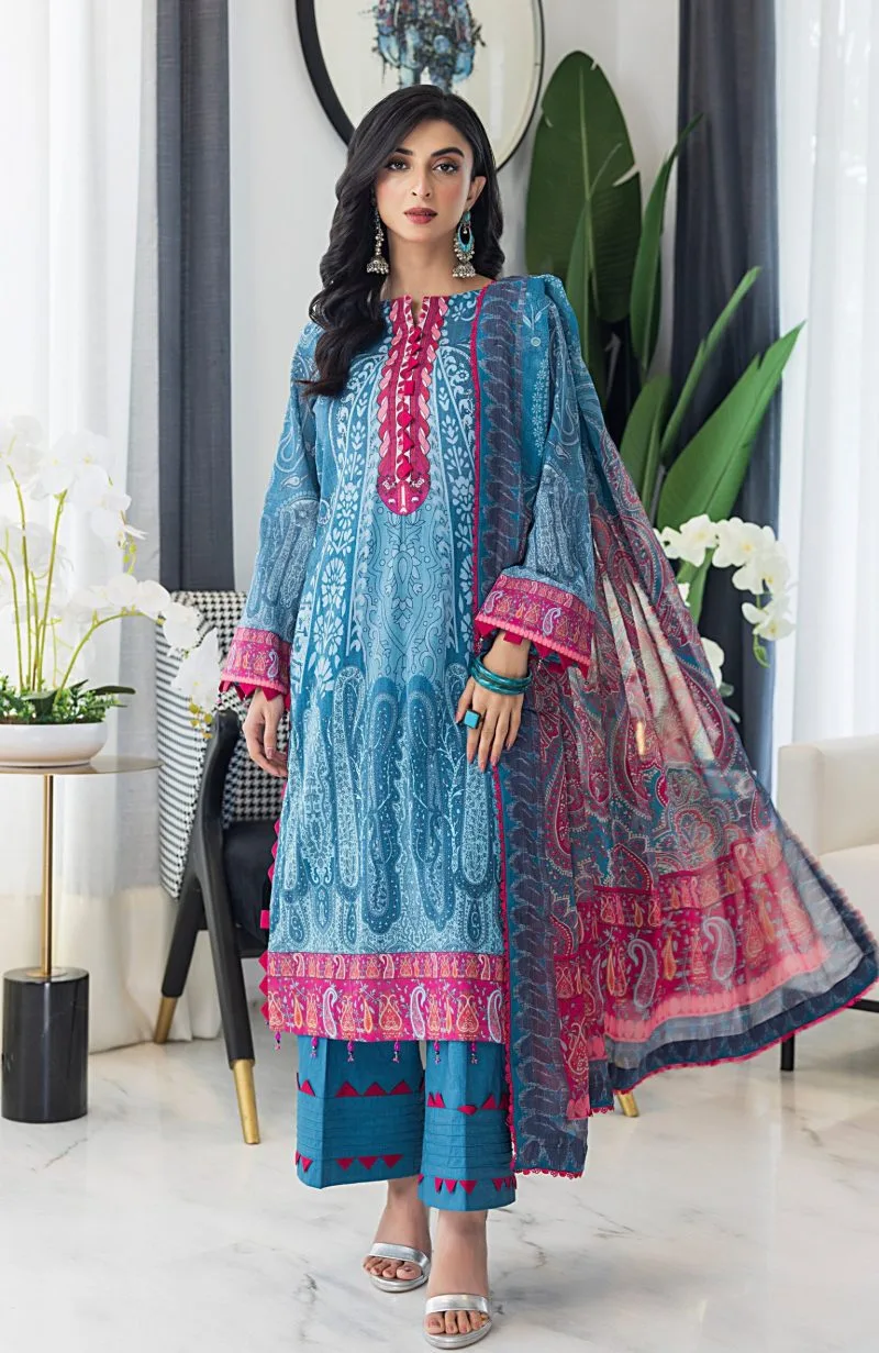 Digital Print Lawn 3pc Suit-CDC-V4-24-09