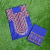 Soomro Embroidery Black 2pc Unstitched Suit-Royal Blue