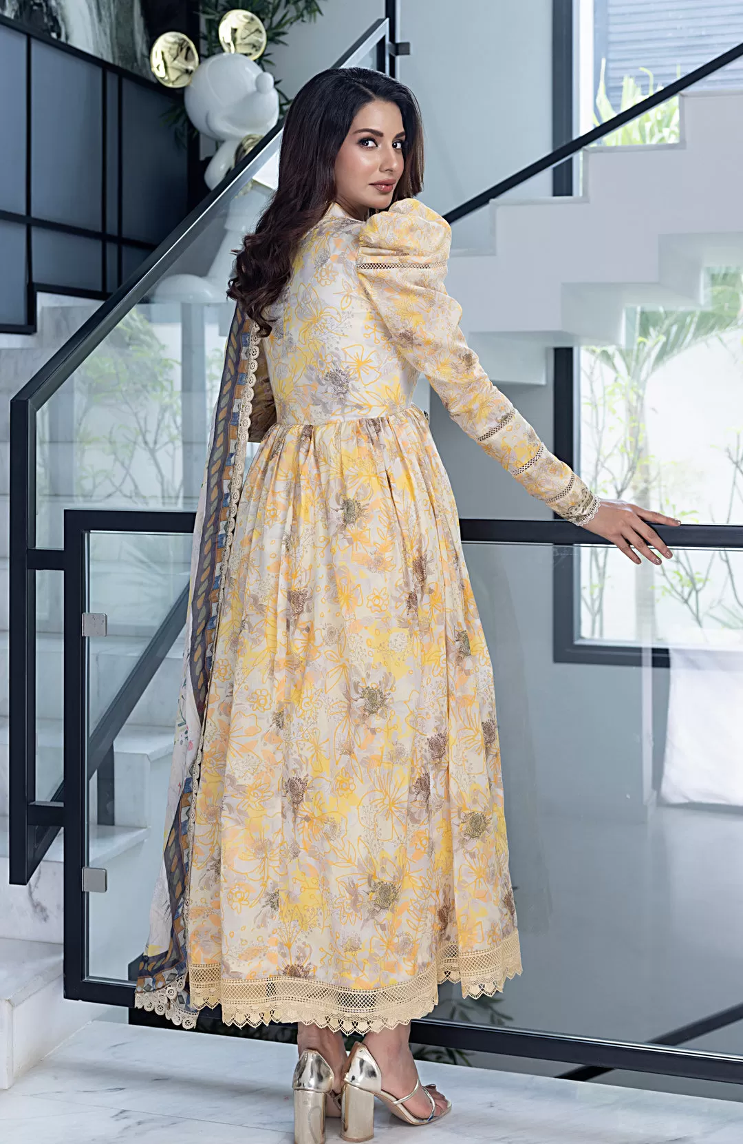 Digital Print Lawn 3pc Suit-CDC-V4-24-09 - Image 2