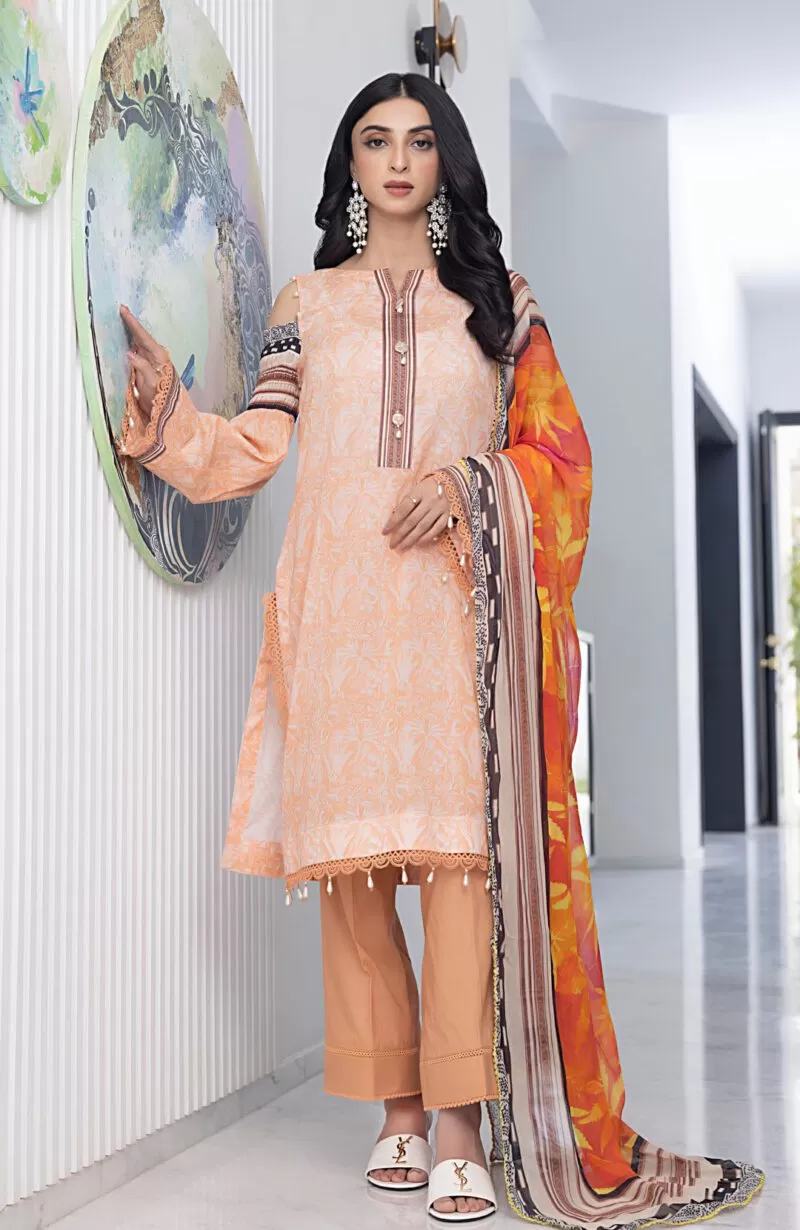 Digital Print Lawn 3pc Suit-CDC-V4-24-09