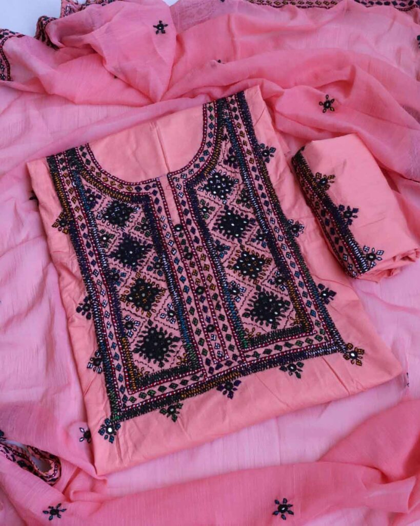 Jasmine Sindhi Hand Embroidered Cotton Strappy Dress main image 0