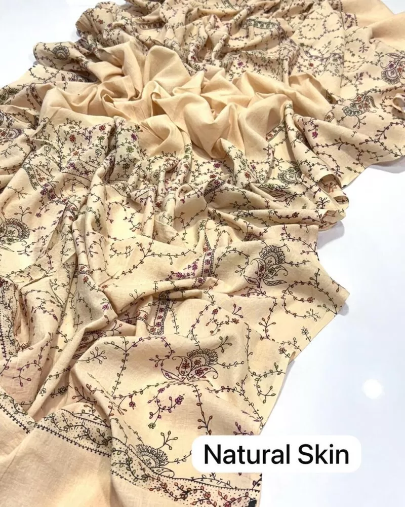 Kashmiri Shawl Block printed-Needle work