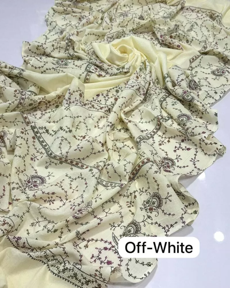 Kashmiri Shawl Block printed-Needle work