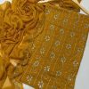 Handmade Mukeh Kamdani Chiffon 2pc Suit