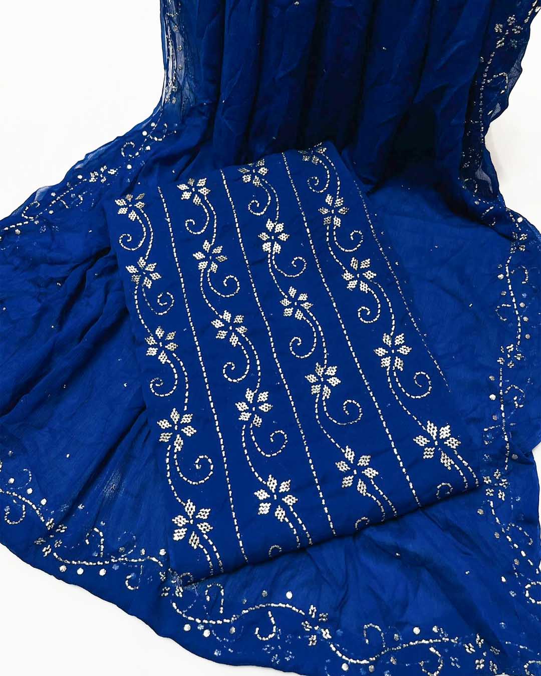 Handmade Mukeh Kamdani Chiffon 2pc Suit Handmade Mukeh Kamdani Chiffon 2pc Suit
