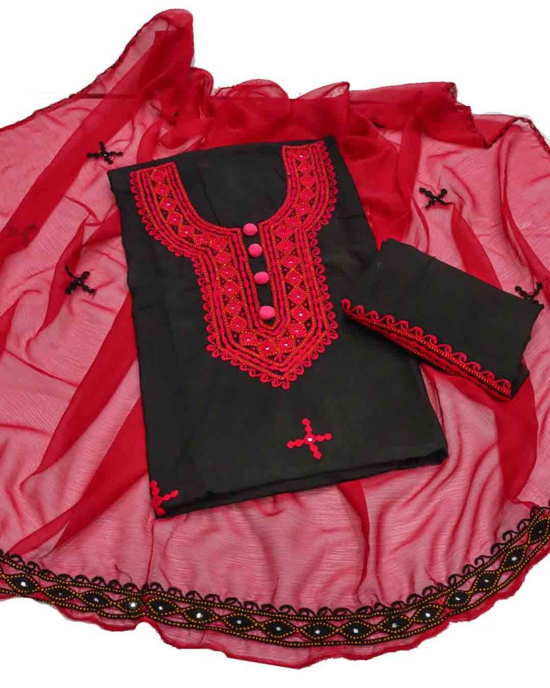 Hand Embroidered Mirror work 3pc Dress