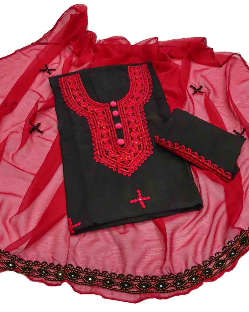 Hand Embroidered Mirror work 3pc Dress