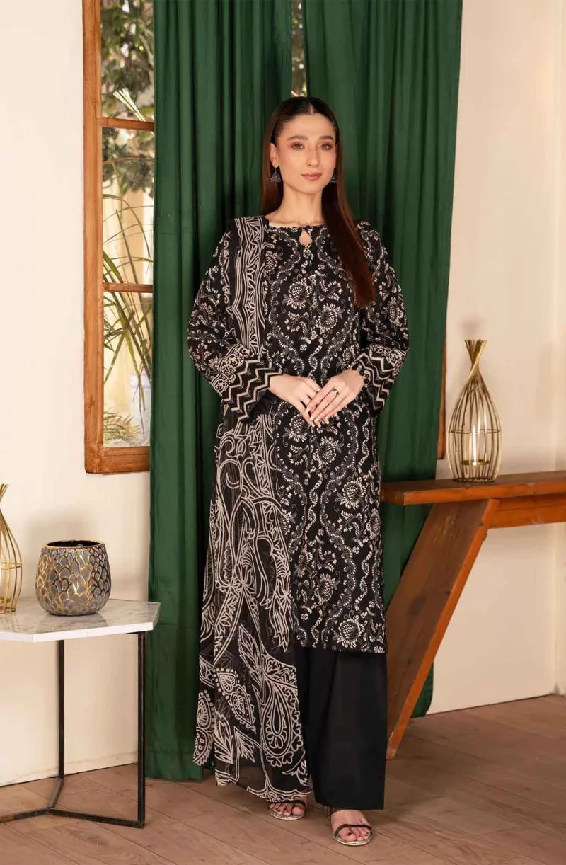 Digital Print Lawn 3pc Unstitched Suit-A5