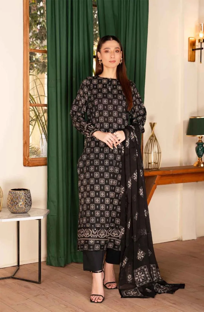Digital Print Lawn 3pc Unstitched Suit-A9